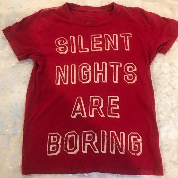 Peek Other - Peek boys Red Graphic Tee "SILENT NIGHTS ARE BORING"
